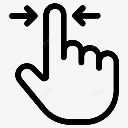 轻拍手指手势svg_新图网 https://ixintu.com 轻拍 手指 手势 按压 触摸