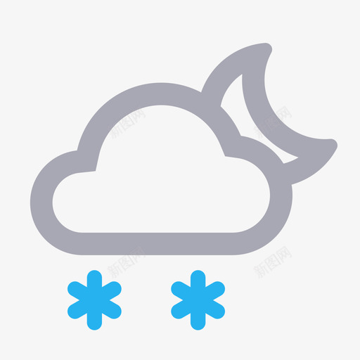 阵雪夜2svg_新图网 https://ixintu.com 雪夜