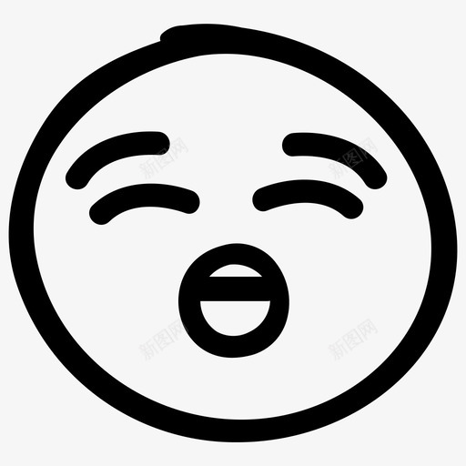 面部情绪悲伤svg_新图网 https://ixintu.com 面部 情绪 悲伤 用户 哈欠 表情 符号