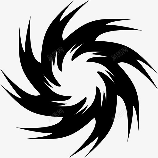 太阳黑洞火焰svg_新图网 https://ixintu.com 太阳 黑洞 火焰 形状 螺旋 漩涡
