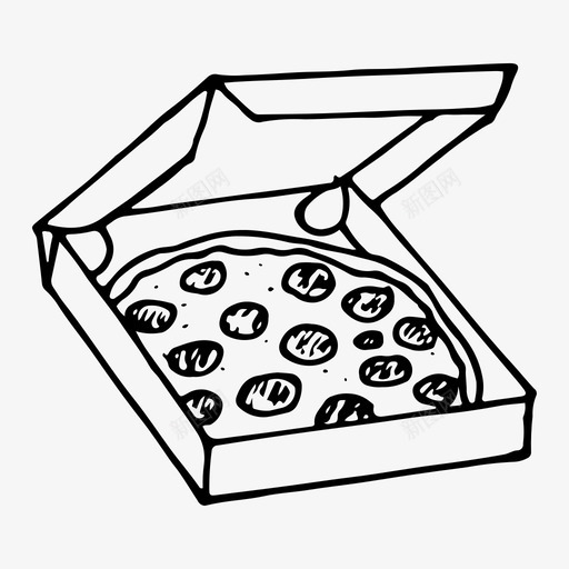 披萨食品手绘svg_新图网 https://ixintu.com 披萨 食品 手绘 意大利 素描
