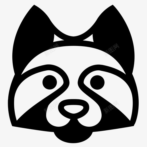 浣熊毛皮浣熊脸svg_新图网 https://ixintu.com 浣熊 毛皮 图标