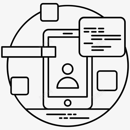 软件开发移动应用程序开发移动开发svg_新图网 https://ixintu.com 软件开发 移动 开发 应用 程序开发 搜索引擎 优化 线图 图标