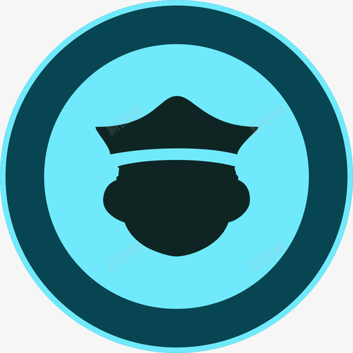 警卫力量蓝色高亮svg_新图网 https://ixintu.com 警卫 力量 蓝色 高亮