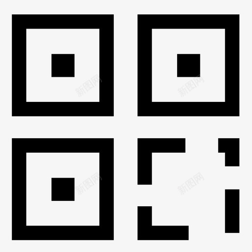 二维码实底svg_新图网 https://ixintu.com 二维 码实
