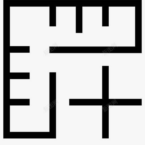 新增辅计量svg_新图网 https://ixintu.com 新增 计量 线性 扁平 简约 单色 方正