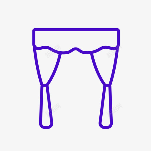 窗帘svg_新图网 https://ixintu.com 窗帘 线性 精美