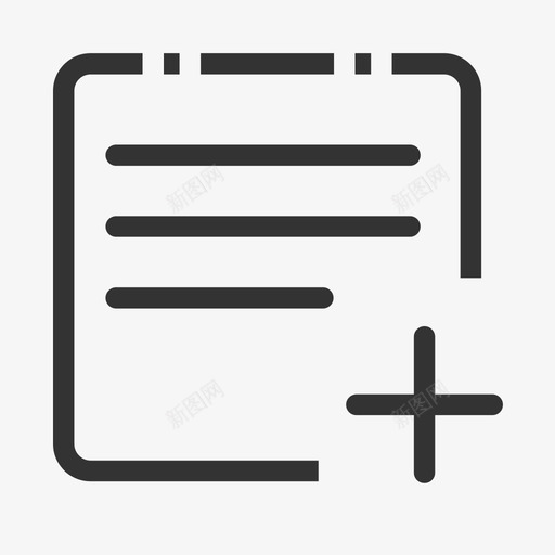 添加新单01svg_新图网 https://ixintu.com 添加 新单 线性 单色