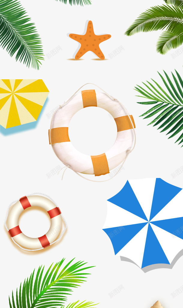 夏季水边素材png免抠素材_新图网 https://ixintu.com 夏 水 各种元素 卡通