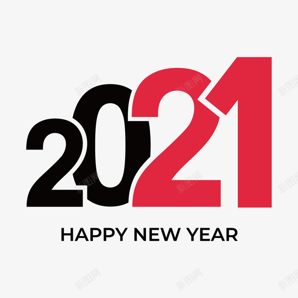 2021高低数字ai免抠素材_新图网 https://ixintu.com 2021 数字 红色 元素