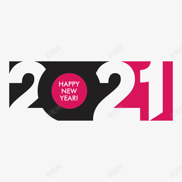 2021创意方格色彩ai免抠素材_新图网 https://ixintu.com 元旦 2021 数字 春节