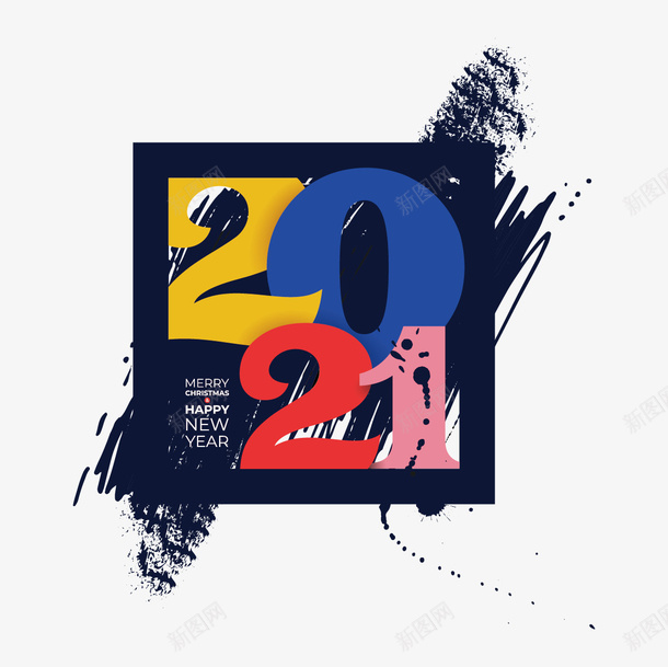2021多彩方框数字ai免抠素材_新图网 https://ixintu.com 2021 元素 图形框 图形框框 数字 春节