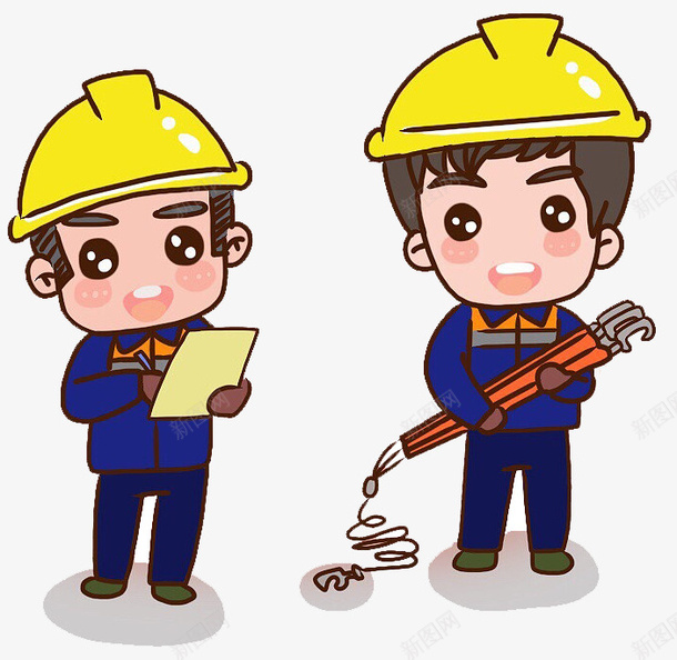安全卡通人物安全检查png免抠素材_新图网 https://ixintu.com 企业员工 卡通人物 安全 安全员 安全安心 工人