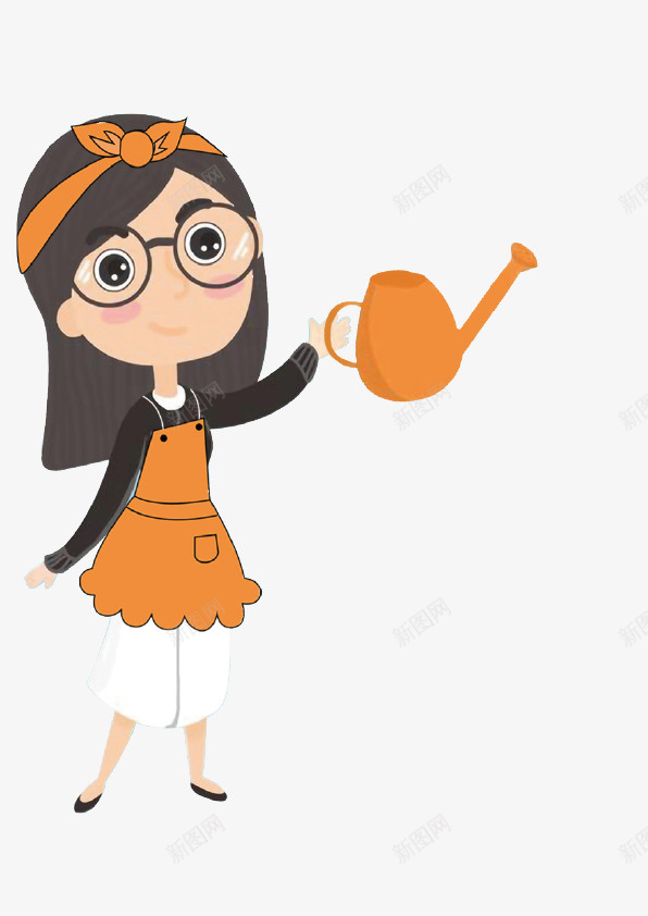 园艺肥背景图png免抠素材_新图网 https://ixintu.com 园艺 女孩 水壶 公主