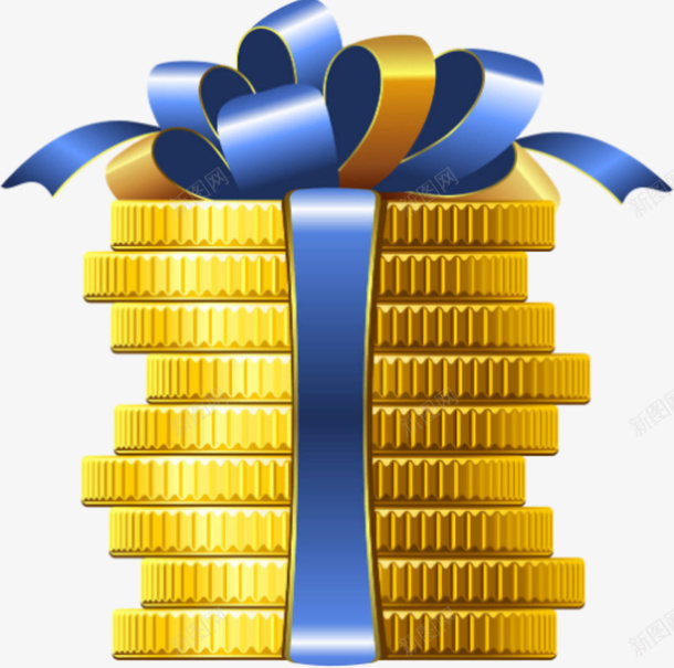 金币礼物礼盒png免抠素材_新图网 https://ixintu.com 金币 礼物 礼盒 金砖