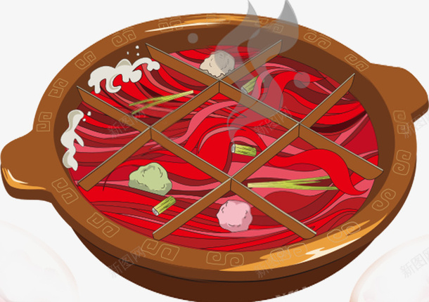 火锅插画元素png免抠素材_新图网 https://ixintu.com 火锅 插画 元素 红色