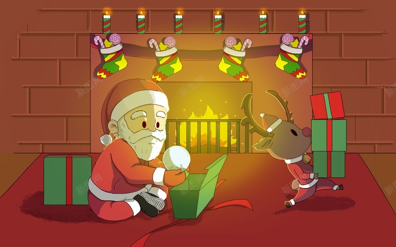 圣诞老人创意素材jpg设计背景_新图网 https://ixintu.com 创意 素材 圣诞节 卡通