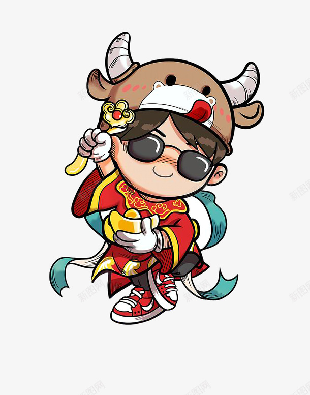 2021牛年卡通牛男png免抠素材_新图网 https://ixintu.com 2021 牛年 卡通 牛男