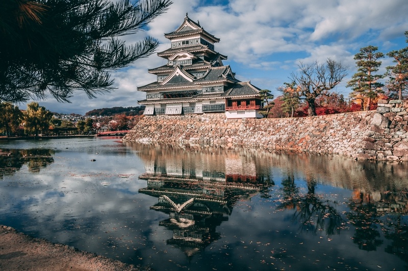 日本风景照片jpg设计背景_新图网 https://ixintu.com 日本 湖水 镜面 风景照