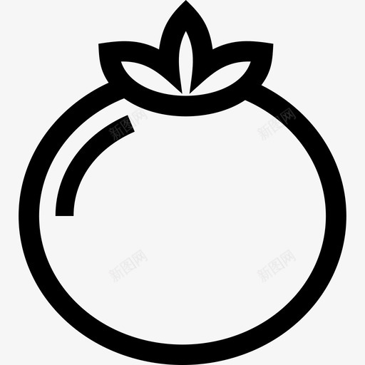 番茄新鲜红色svg_新图网 https://ixintu.com 番茄 蔬菜 新鲜 鲜红色 轮廓