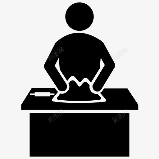 揉面面包面团手揉svg_新图网 https://ixintu.com 揉面 面团 面包 手揉 搅拌 烹饪 元素 雕文 图标