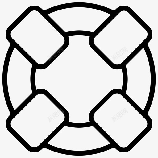 救生圈野火消防线图标svg_新图网 https://ixintu.com 救生圈 野火 消防 防线 图标