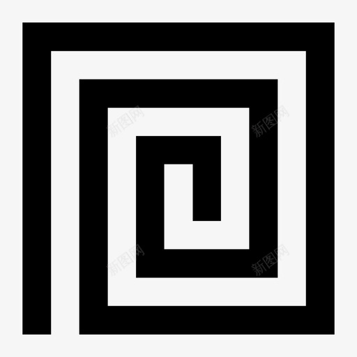 螺旋形催眠迷宫svg_新图网 https://ixintu.com 螺旋形 催眠 迷宫 路径 矩形 正方形