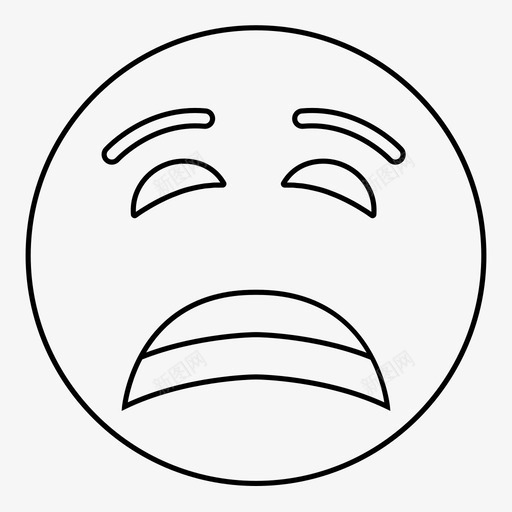 悲伤的脸表情皱眉svg_新图网 https://ixintu.com 悲伤 表情 皱眉 害怕 笑脸