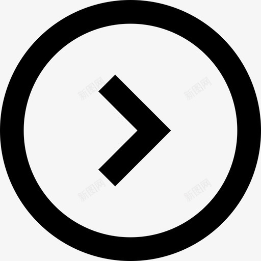 圆形V形右V形箭头V形右svg_新图网 https://ixintu.com 圆形 形右 箭头 形极 用户界面