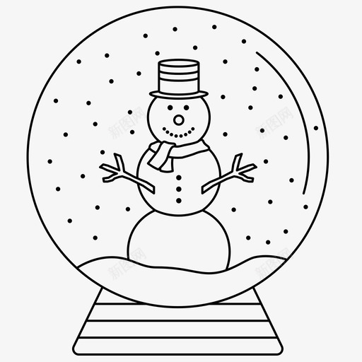 雪球雪人摇一摇圣诞节svg_新图网 https://ixintu.com 雪球 雪人 圣诞节 一摇