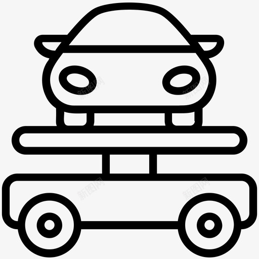 卡车运输汽车汽车拖车svg_新图网 https://ixintu.com 汽车 卡车 运输 拖车 汽车服务 线图 图标