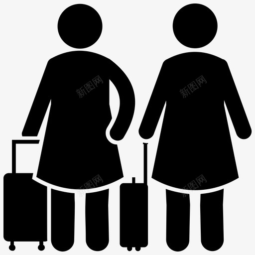 乘客航空旅行游客svg_新图网 https://ixintu.com 乘客 航空 旅行 游客 旅行者 机场 人形 图标