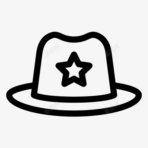 牛仔帽牛仔竞技警长svg_新图网 https://ixintu.com 牛仔帽 牛仔 竞技 警长