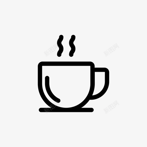 茶咖啡杯子svg_新图网 https://ixintu.com 咖啡 咖啡杯 杯子 饮料 食物 图标 标线 样式