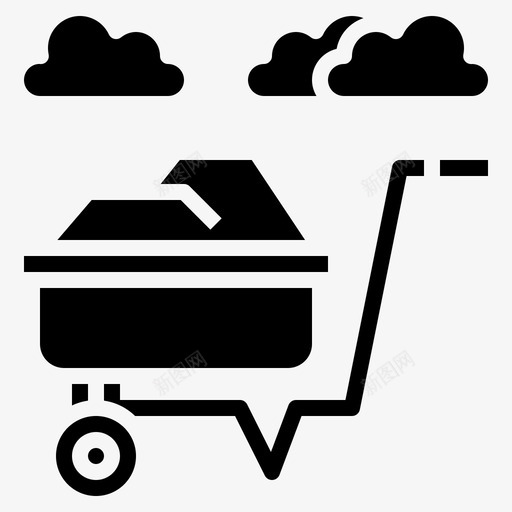 手推车侧面工具svg_新图网 https://ixintu.com 工具 手推车 侧面 运输工具 轮子 花园 实心