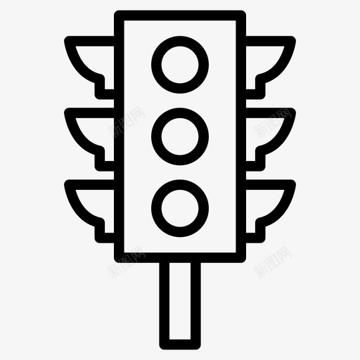 信号灯道路规则svg_新图网 https://ixintu.com 信号灯 道路 规则 交通 数字 营销 线路 图标