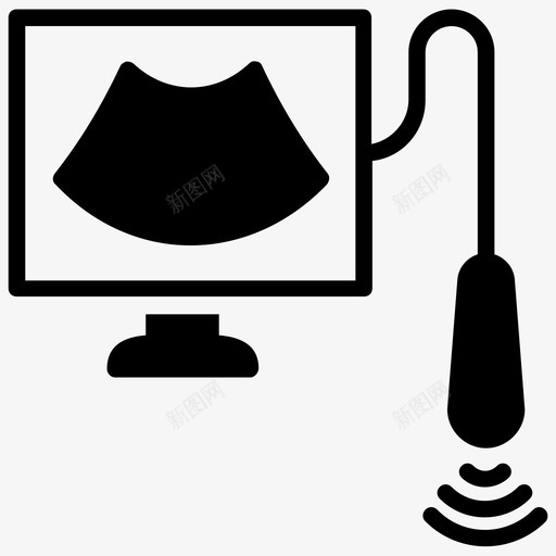 超声波机超声波超声波扫描仪svg_新图网 https://ixintu.com 超声波 超声波机 扫描仪 怀孕 婴儿 妇科 字形 图标