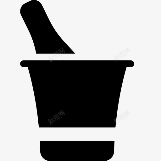 冰香槟瓶桶svg_新图网 https://ixintu.com 香槟 瓶桶 容器 冷却器 餐厅 实心 图标