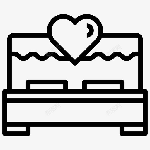 结婚床卧室双人床svg_新图网 https://ixintu.com 结婚 卧室 双人床 家具 休息
