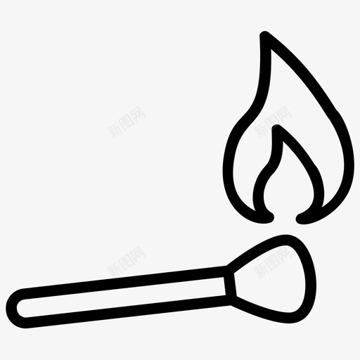 火燃烧火焰svg_新图网 https://ixintu.com 燃烧 火焰 易燃 火柴 野火 消防 防线 图标