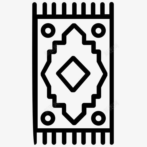 祈祷垫穆斯林元素祈祷设备svg_新图网 https://ixintu.com 祈祷 穆斯林 元素 设备 地毯 布精神 精神 线图 图标