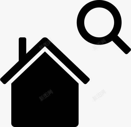 家楼找svg_新图网 https://ixintu.com 房子 家楼 放大镜 搜索 满了