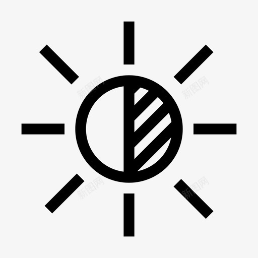 半个太阳黑暗光明svg_新图网 https://ixintu.com 半个 太阳 黑暗 光明 天气