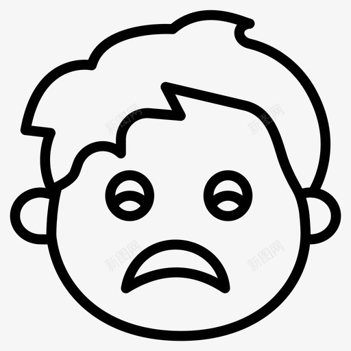 害怕情绪化悲伤svg_新图网 https://ixintu.com 笑脸 害怕 情绪化 悲伤 担心 表情 第一 一卷