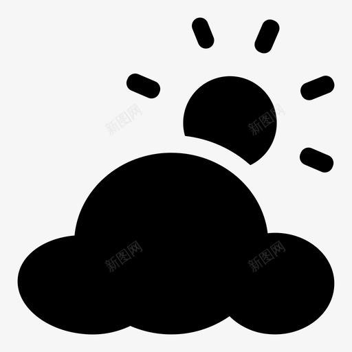 天气云层多云svg_新图网 https://ixintu.com 天气 云层 多云 扩大 日照 钟形 同步