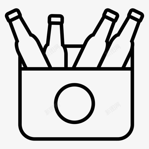 冰桶啤酒瓶子svg_新图网 https://ixintu.com 冰桶 啤酒瓶 酒瓶子 派对 庆祝