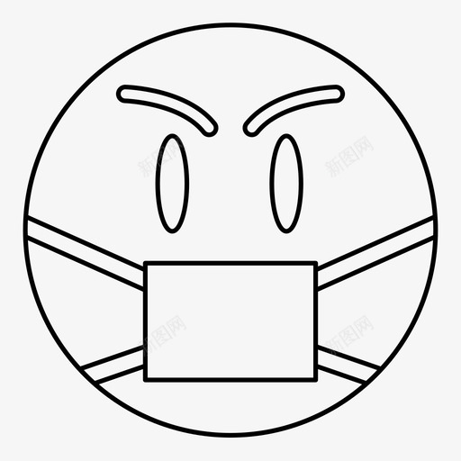 生气的脸医生表情符号svg_新图网 https://ixintu.com 生气 笑脸 医生 表情 符号 医学