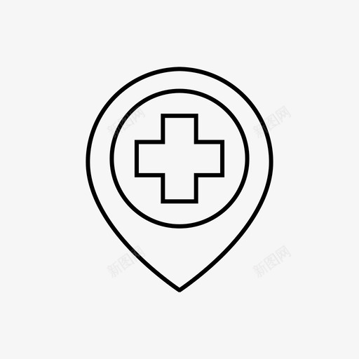 医院位置位置标记地图针svg_新图网 https://ixintu.com 位置 医院 医疗 标记 地图 医疗保健