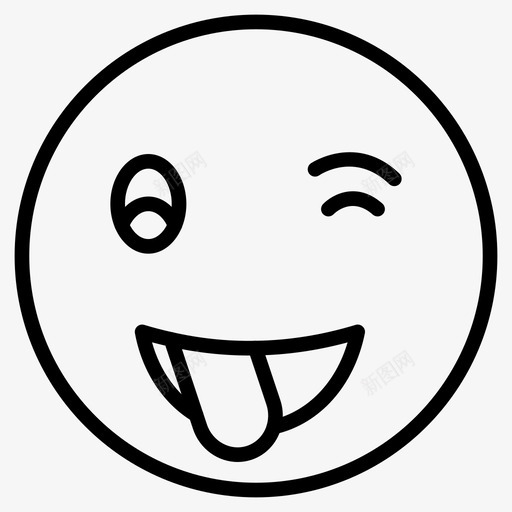 表情符号脸顽皮svg_新图网 https://ixintu.com 表情 符号 顽皮 挑逗 笑脸 第一 一卷