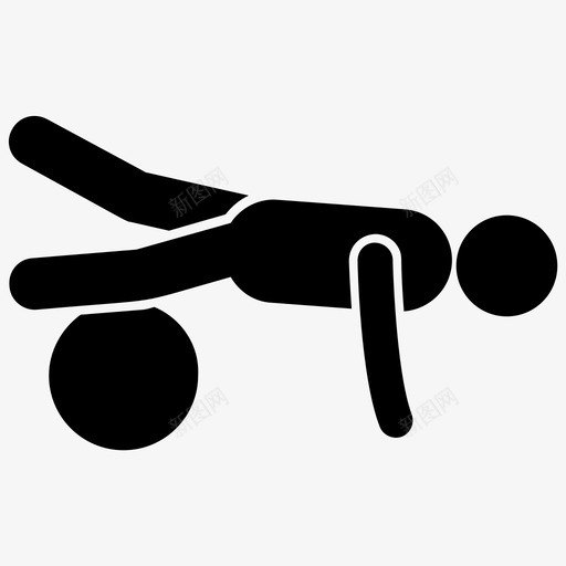 瑜伽球球训练健身健身房svg_新图网 https://ixintu.com 瑜伽 健身 球球 训练 健身房 健身球 运动 人类 字形 图标